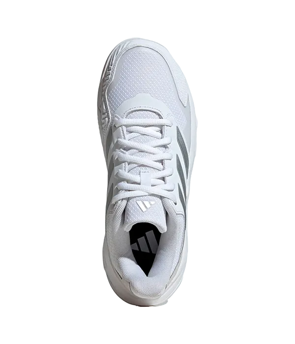 Zapatillas Adidas CourtJam Control 3 CL Mujer Blanco/Gris 2025 - Imagen 5