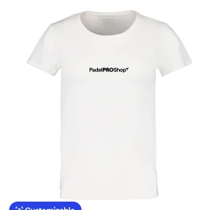Camiseta algodón mujer PadelPROShop blanca