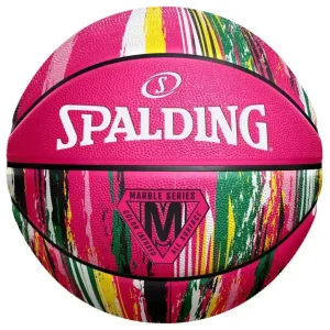 PELOTA PARA BASKET SPALDING MARBLE GOMA FUCSIA – #6